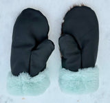 Hair on Cowhide Mittens with Black Palms-med