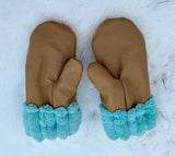 Springbok Hair on Hide Mittens- med